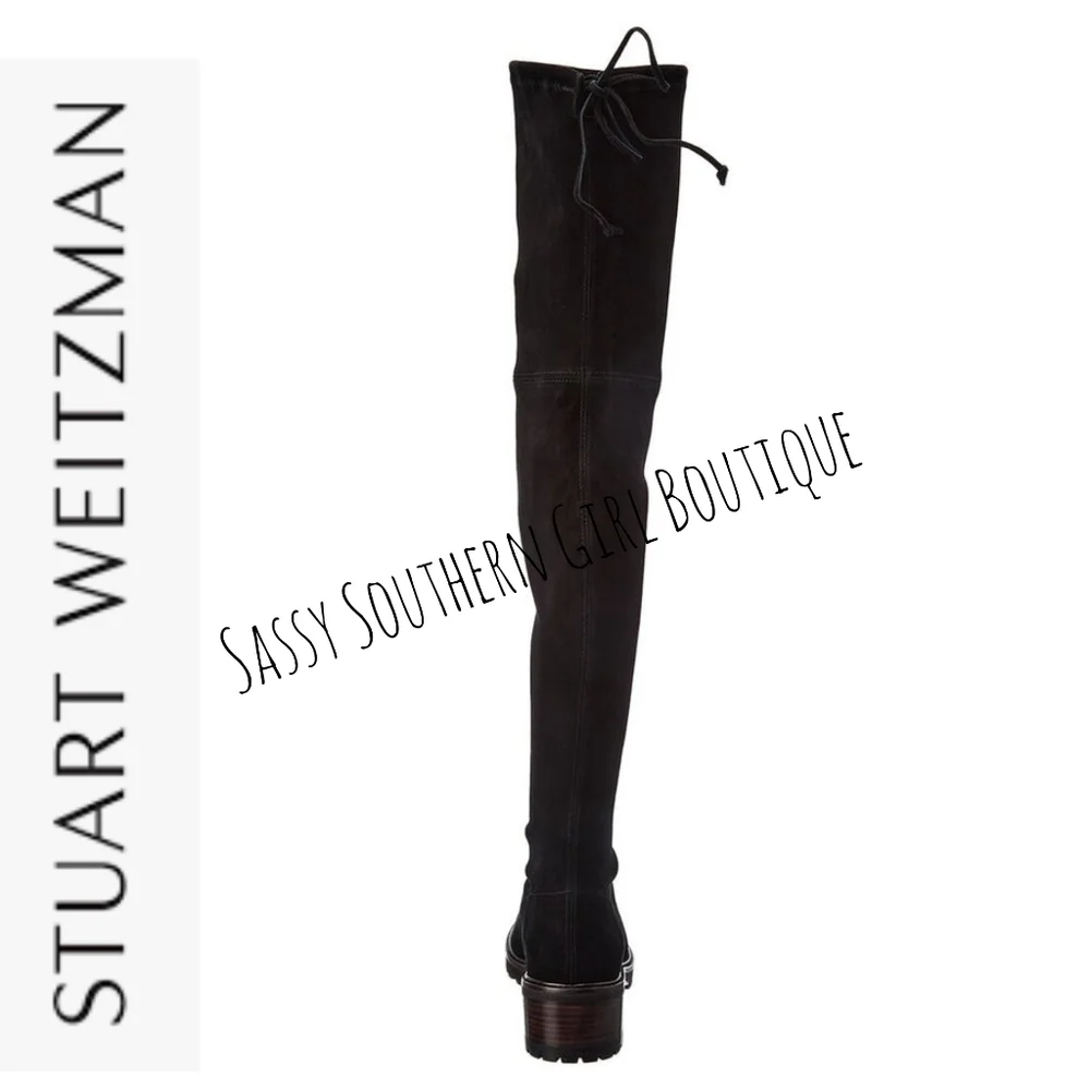 🆕⭐ Stuart Weitzman black suede over the knee boots